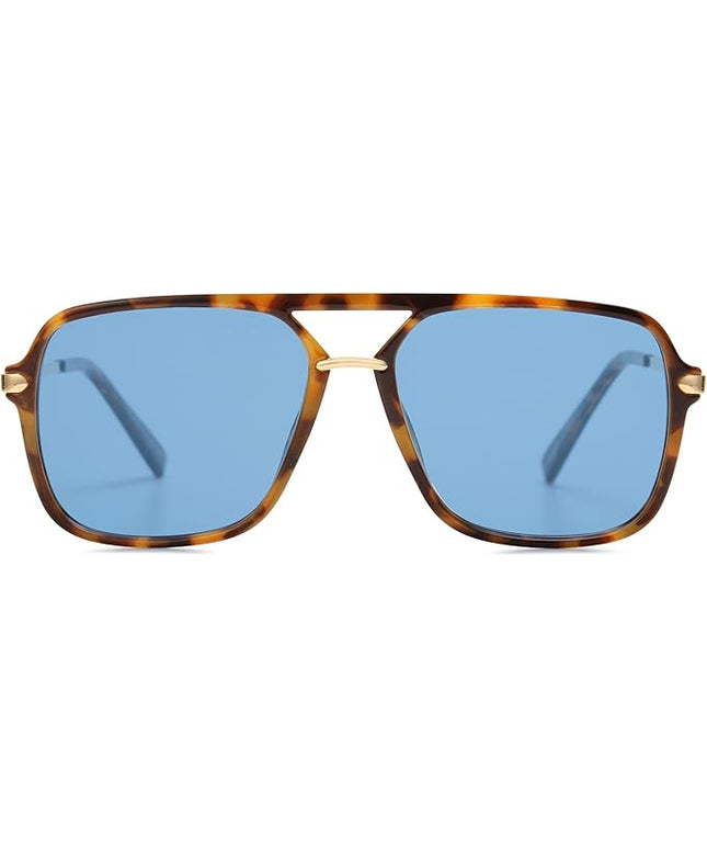 SOJOS Sunglasses for Women & Men, Square, Retro, Polarized Lens, Trendy Aviator, 90s Shades