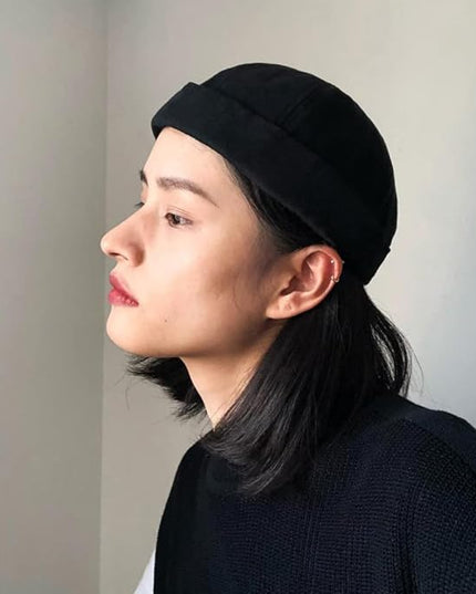 XYIYI Cotton Brimless Docker Cap Adjustable Street Casual Sailor Cap Skullcap Beanie Hat