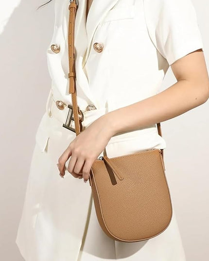 Small Genuine Leather Crossbody Bag, Phone Wallet Purse with Adjustable Strap, Shoulder Bag for Women