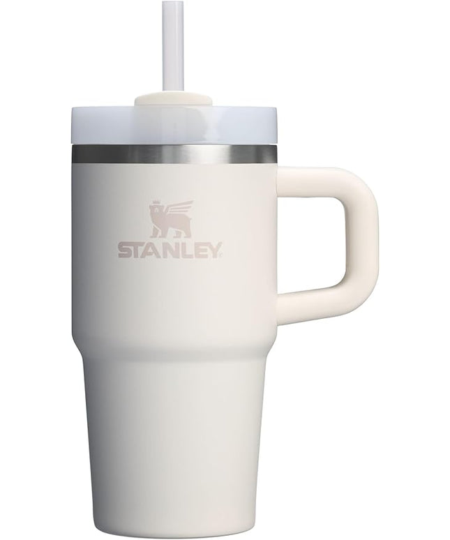 STANLEY Quencher H2.0 Tumbler with Handle and Straw 20 oz | Flowstate 3-Position Lid | Cup Holder Compatible for Travel | Insulated Stainless Steel Cup | BPA-Free | Cream 2.0