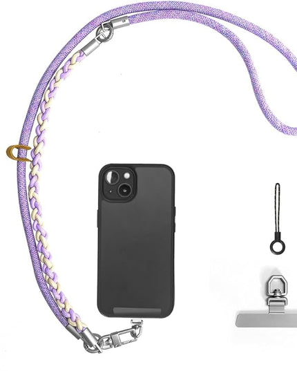 Besnfoto Phone Lanyard Crossbody Phone Strap 3-IN-1 Neck and Wrist strap for Cell Phone 360°Universal Metal Buckles and Tabs