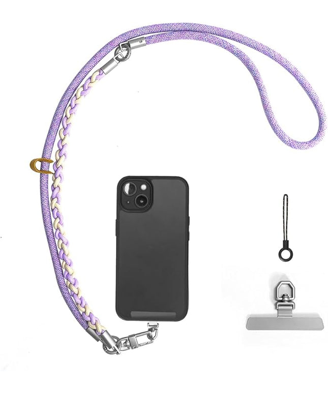 Besnfoto Phone Lanyard Crossbody Phone Strap 3-IN-1 Neck and Wrist strap for Cell Phone 360°Universal Metal Buckles and Tabs