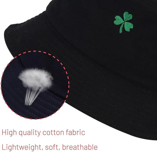 Cotton Bucket Hat for Women Men Summer Travel Sun Beach Bucket Cap, Unisex Outdoor Fisherman Hat