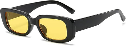 Dollger Rectangle Sunglasses for Women Men Trendy Retro Fashion Sunglasses UV 400 Protection Square Fram