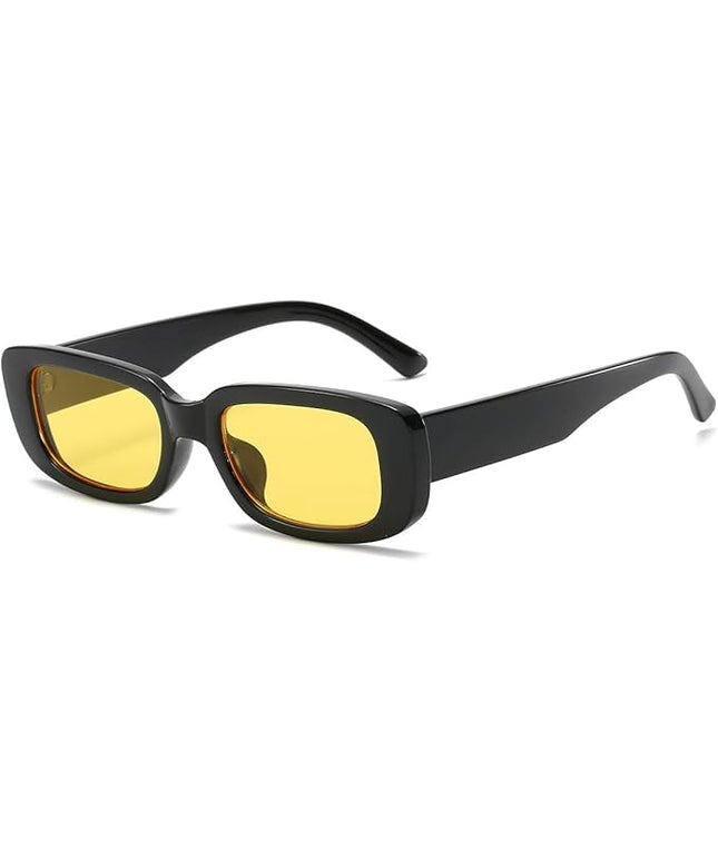Dollger Rectangle Sunglasses for Women Men Trendy Retro Fashion Sunglasses UV 400 Protection Square Fram