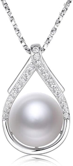 Tahitian Black Pearl Necklaces for Women 10-11mm - Pearl Necklace Phoenix Pendant | with 925 Sterling Silver 18" Chain - Christmas Mothers Day Valentine's Day Gifts For Women Wife Mom Grandma Girlfriend Daughter Her Best Friend Birthday Anniversary Fin...