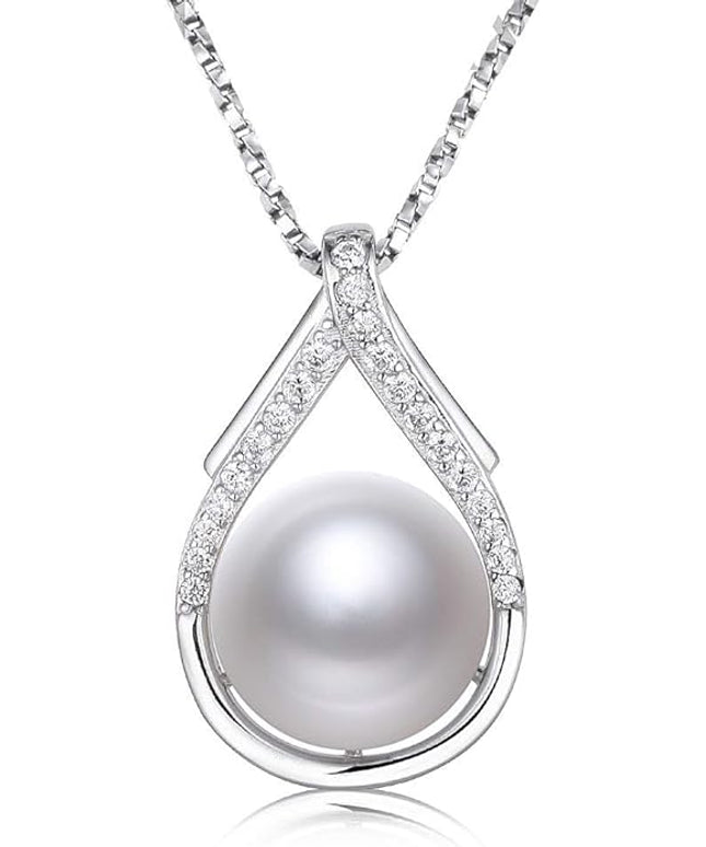 Tahitian Black Pearl Necklaces for Women 10-11mm - Pearl Necklace Phoenix Pendant | with 925 Sterling Silver 18" Chain - Christmas Mothers Day Valentine's Day Gifts For Women Wife Mom Grandma Girlfriend Daughter Her Best Friend Birthday Anniversary Fin...
