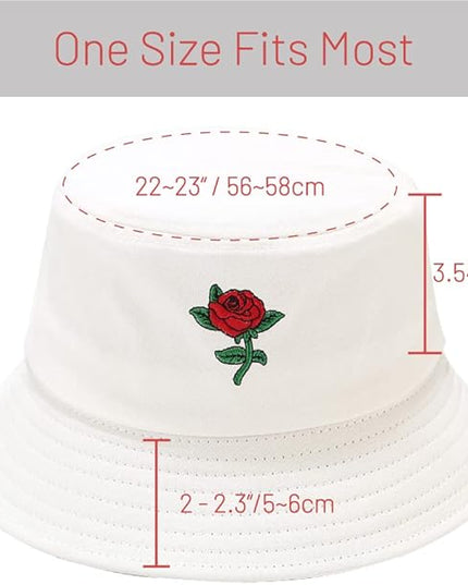 Cotton Bucket Hat for Women Men Summer Travel Sun Beach Bucket Cap, Unisex Outdoor Fisherman Hat