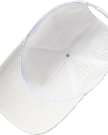 BOTVELA Men Adjustable Snapback Baseball Cap Vented Performance Laser Cut Mesh Hat