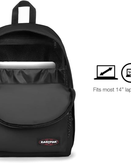 EASTPAK Out Of Office – 31L Backpack with Dual Compartments, 16” Laptop Sleeve, Security Pocket, Bottle Holder & Air Mesh Straps, Aviator Blue