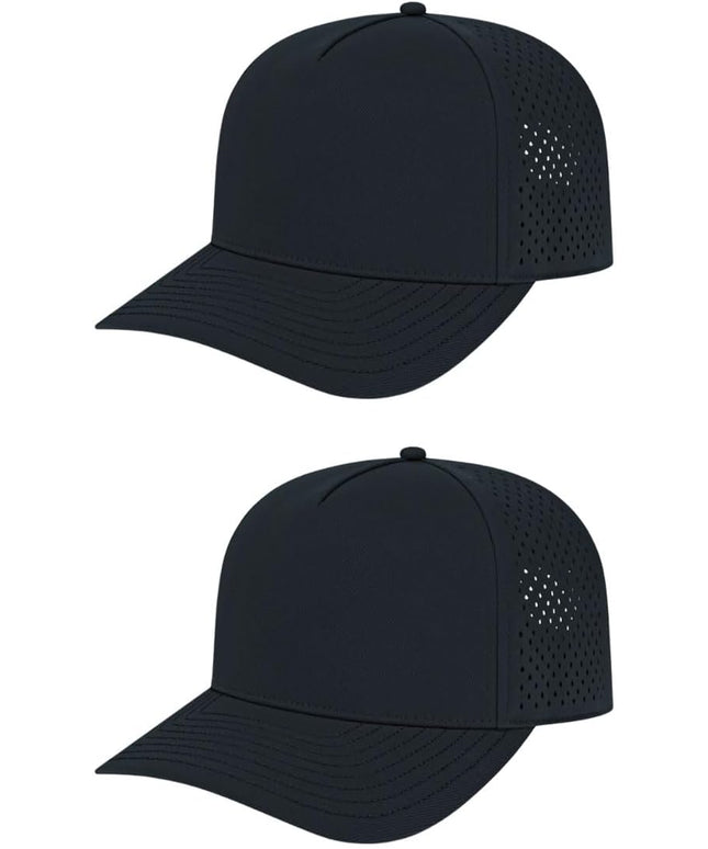 Cap America i8540 Premium Water-Resistant Perforated Medium Profile 5-Panel Cap w/UV Guard & Adjustable Snapback