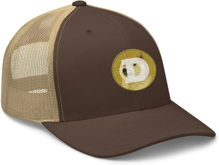 Dogecoin Crypto Embroidered Logo Trucker Cap