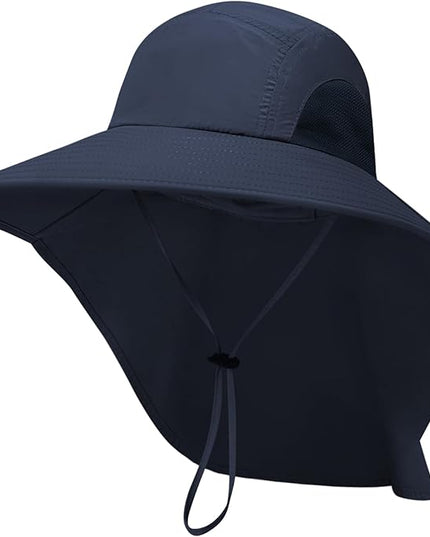 PFFY Sun Bucket Hats for Men Women 3” Wide Brim UPF 50+ Fishing & Beach Hat