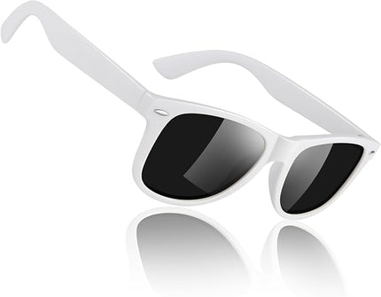 Sunier Polarized Sunglasses for Men and Women, Retro Square Matte Finish UV400 Protection Shades for Driving, Fishing