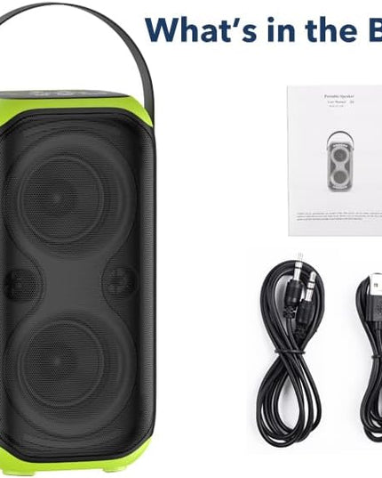 Bluetooth Speaker 160W Loud Wireless Outdoor Portable Big Powerful Deep Bass Sound TWS Large Home Party Speakers with Subwoofer LED Lights