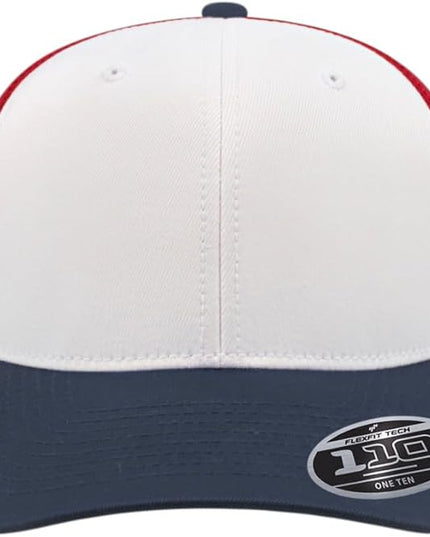 Cap America i8502 Flexfit 110 Premium Mid Profile 6-Panel Mesh Back Trucker Cap Hat w/UV Guard & Adjustable Snapback