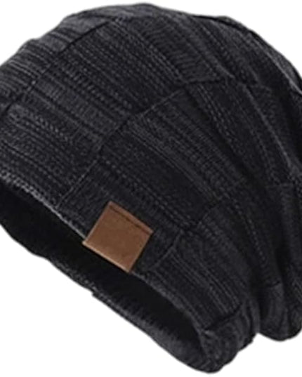 Beanie for Men and Women, Cuffed Knitted Fleece Lined Soft Warm Running Cycling Ski Hats Stocking Beanies Skull Cap