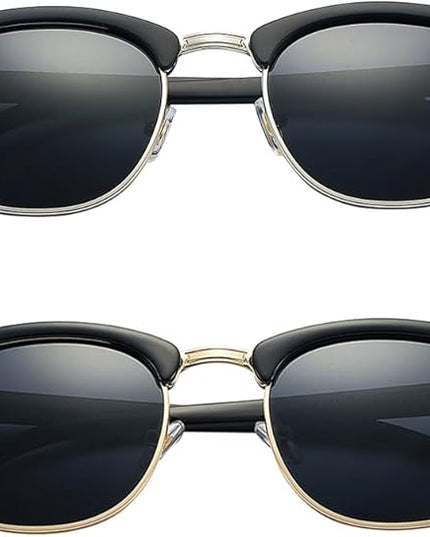 Pro Acme Semi-Rimless Polarized Sunglasses UV 400 Protection for Women Men