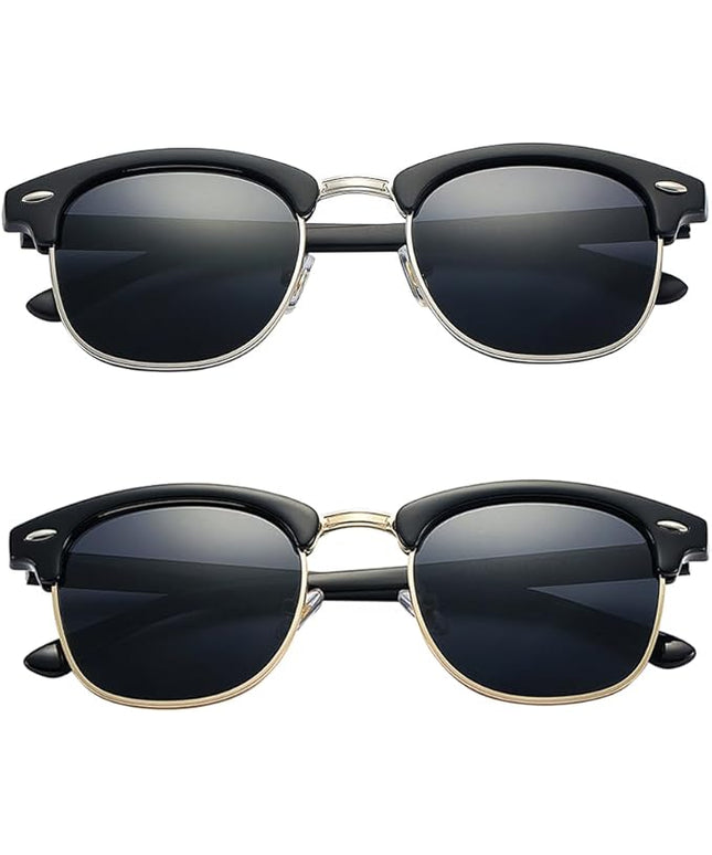 Pro Acme Semi-Rimless Polarized Sunglasses UV 400 Protection for Women Men
