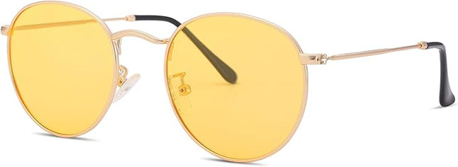 Pro Acme Small Round Metal Polarized Sunglasses for Women Retro Designer Style