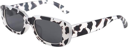 Dollger Rectangle Sunglasses for Women Men Trendy Retro Fashion Sunglasses UV 400 Protection Square Fram