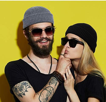 SATINIOR Trawler Beanie Watch Hat Roll-up Edge Skullcap Fisherman Beanie for Women Men