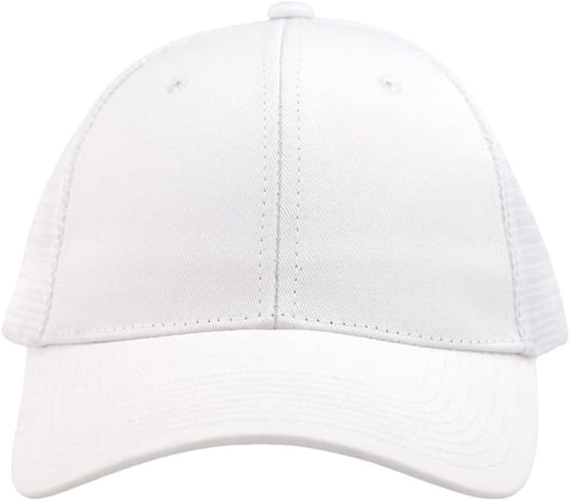 TSSGBL Classic Mesh Trucker Hat, Small & OSFM & XXL Options, Men Women Basic Adjustable Snapback Plain Blank Baseball Cap