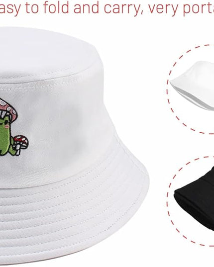 Cotton Bucket Hat for Women Men Summer Travel Sun Beach Bucket Cap, Unisex Outdoor Fisherman Hat