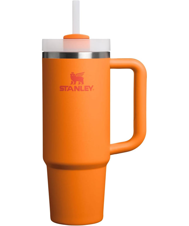 STANLEY Quencher H2.0 Tumbler with Handle and Straw 30 oz | Flowstate 3-Position Lid | Cup Holder Compatible for Travel | Insulated Stainless Steel Cup | BPA-Free | Goldenrod Coral