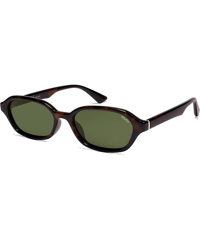 SOJOS Retro Rectangle Polarized Sunglasses for Women Men Trendy Hexagon Narrow Chic Y2K Sunnies SJ2629
