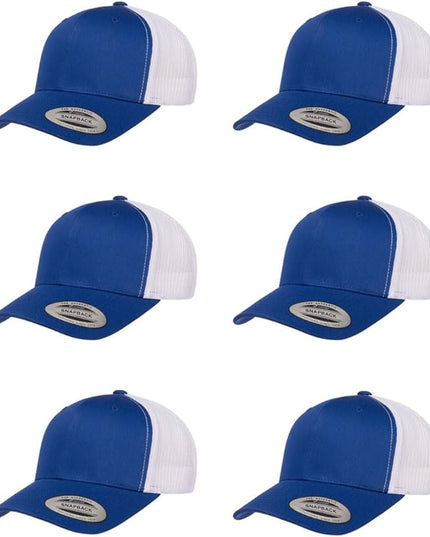 Yupoong Classic Premium Mesh 6 Panel Retro Trucker Cap | Mid Profile Snapback | OSFA | Bulk Pack Available