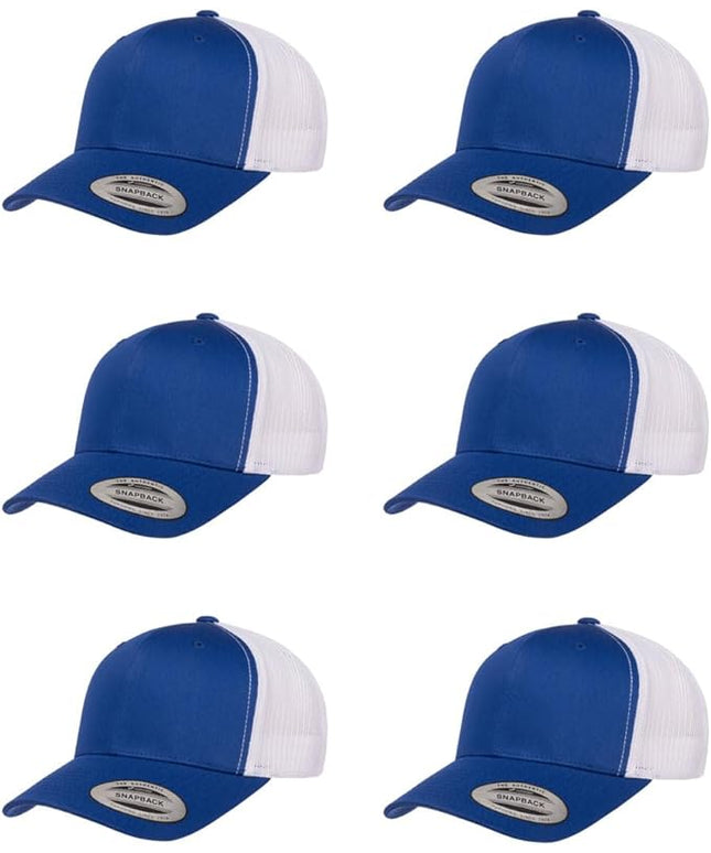 Yupoong Classic Premium Mesh 6 Panel Retro Trucker Cap | Mid Profile Snapback | OSFA | Bulk Pack Available