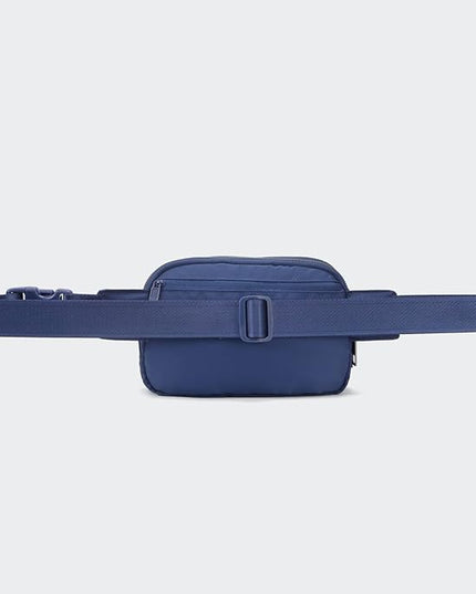 Pander Everywhere Belt Bag for Women, 5 Zipper Pockets Nylon Crossbody Fanny Pack Purse (Blue Perennial)