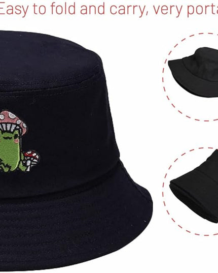 Cotton Bucket Hat for Women Men Summer Travel Sun Beach Bucket Cap, Unisex Outdoor Fisherman Hat