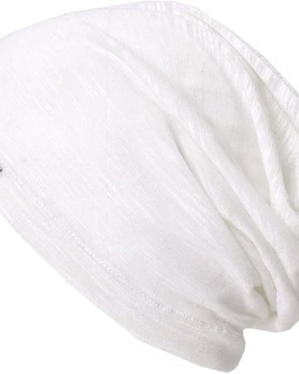 CHARM Cotton Summer Beanie for Men & Women - Slouchy Lightweight Chemo Headwear for Women, Hipster Fashion Slouchy Hat