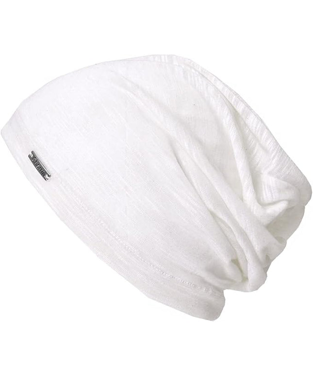CHARM Cotton Summer Beanie for Men & Women - Slouchy Lightweight Chemo Headwear for Women, Hipster Fashion Slouchy Hat