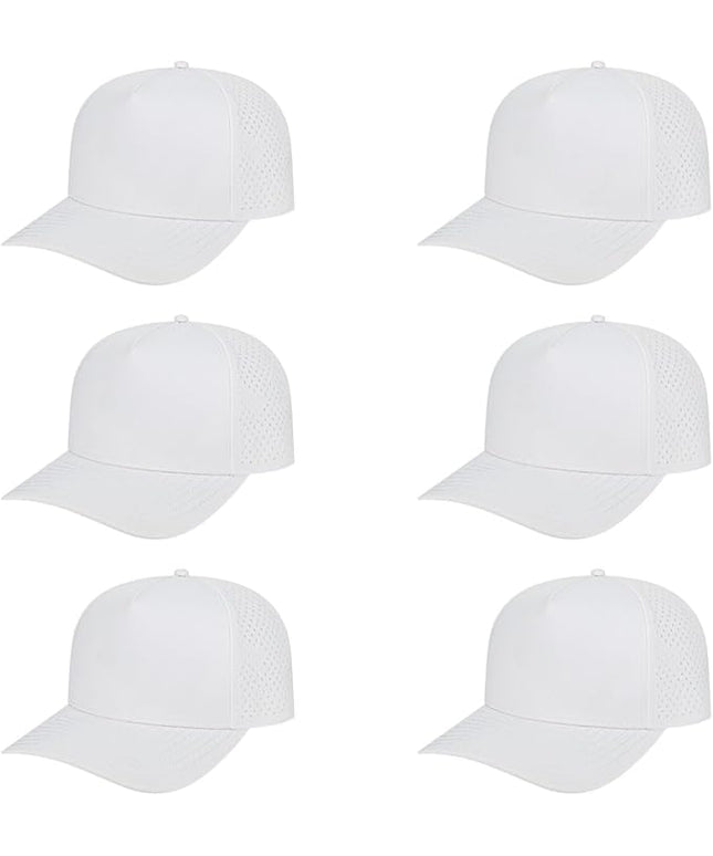 Cap America i8540 Premium Water-Resistant Perforated Medium Profile 5-Panel Cap w/UV Guard & Adjustable Snapback