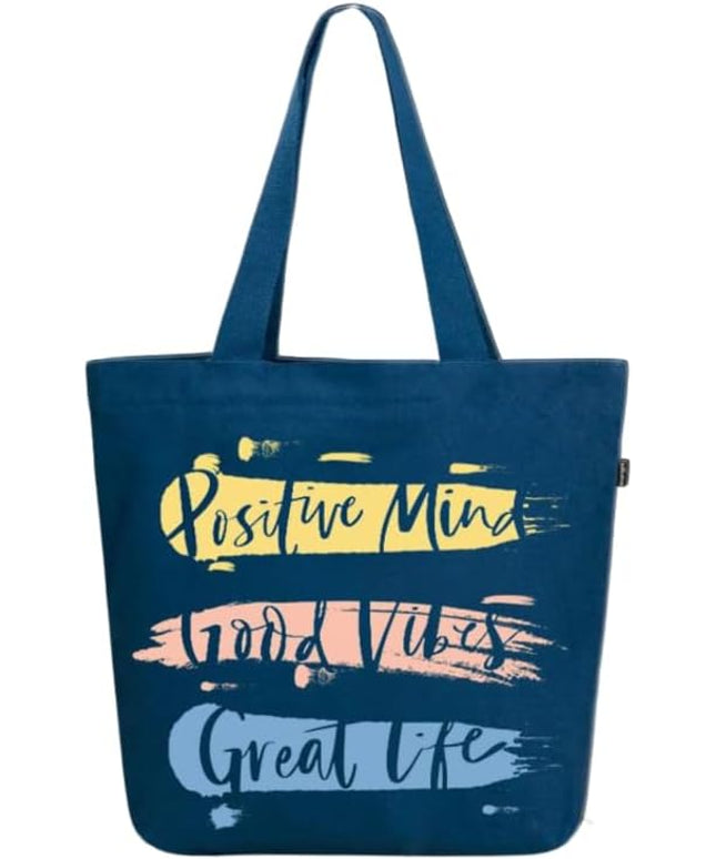 Ecoright Aesthetic Canvas Tote Bag for Women Large Zipper Tote Bags with Pocket, Womens Tote Bag for Yoga, Work, Beach