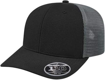 Cap America i8502 Flexfit 110 Premium Mid Profile 6-Panel Mesh Back Trucker Cap Hat w/UV Guard & Adjustable Snapback