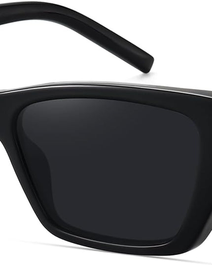 WOWSUN Narrow Small Vintage Polarized Cat Eye Sunglasses for Women