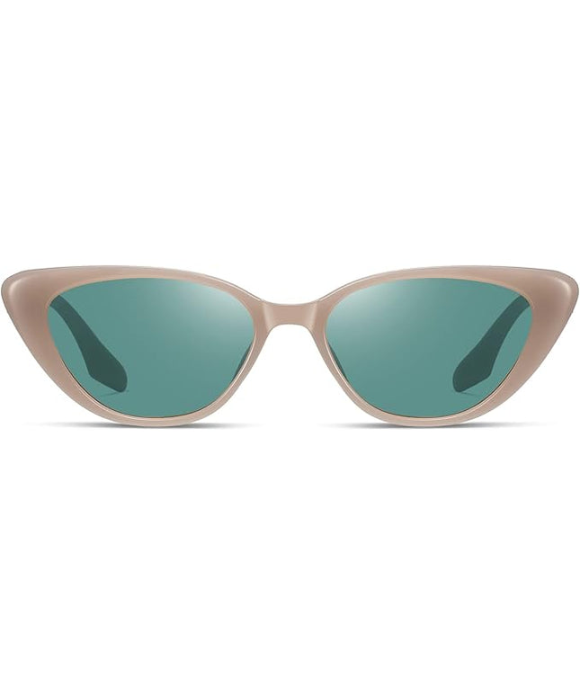 Retro Vintage Narrow Cat Eye Sunglasses for Women 90s Small Chic Style Trendy Sunnies UV400 Protection FZN7514