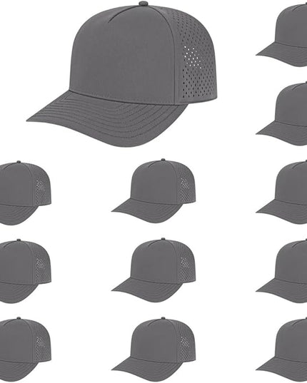 Cap America i8540 Premium Water-Resistant Perforated Medium Profile 5-Panel Cap w/UV Guard & Adjustable Snapback