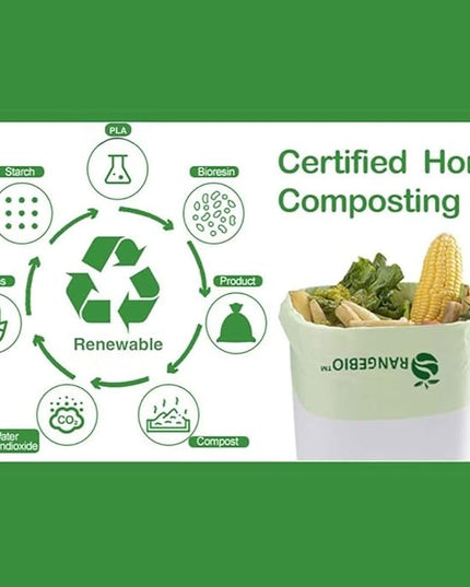 OrangeBio Certified Home Compostable Produce Bags, 250 Count, 14 x 18 Inches, Hold Up to 14 Lbs, ASTM D6400, EN 13432, US BPI & Europe OK Compost Home Certified