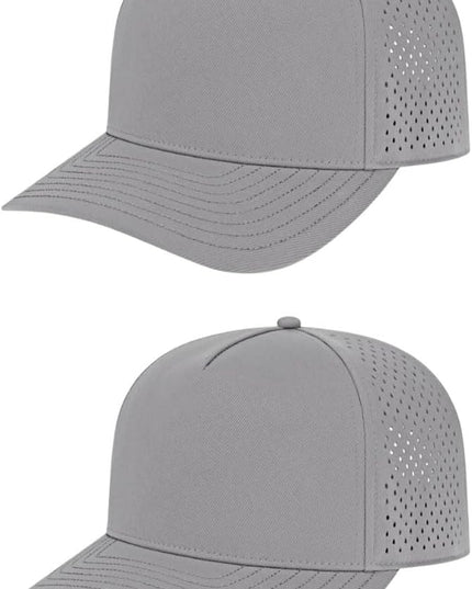 Cap America i8540 Premium Water-Resistant Perforated Medium Profile 5-Panel Cap w/UV Guard & Adjustable Snapback