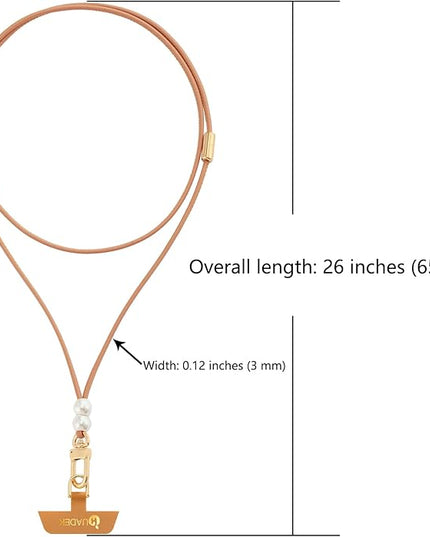 Leather cell phone lanyard Detachable Phone Chain Strap 2-in-1 Phone Charm with