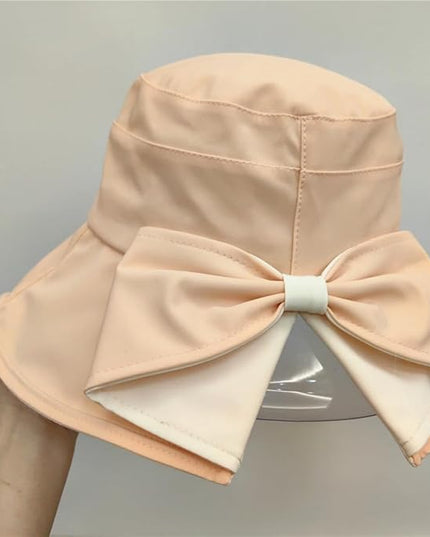 Womens Wide Brim Sun Hats UPF50+ UV Packable Beach Hat Summer Bow Decoration Bucket Cap for Travel