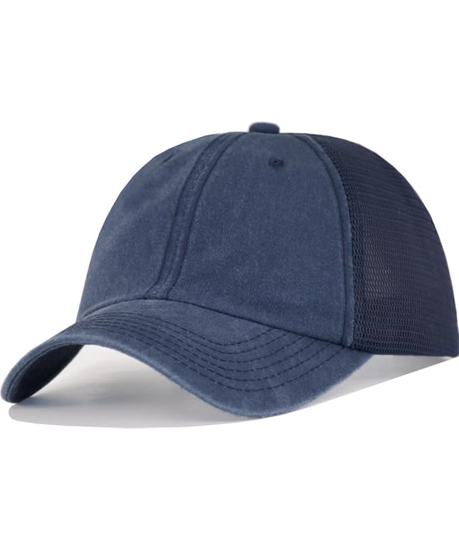 CYGTE Distressed Soft Trucker Hat | XL/XXL Available | Unstructured Vinatge Washed Snapback Baseball Cap for Men Women