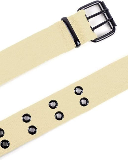 Boxed Gifts Parquet Casual Canvas Belt - Double Hole, Double Grommets for Men & Women