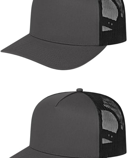 Cap America i3039 Classic 5 Panel Mid Profile Structured Trucker Mesh Back Cap w/ & Adjustable Snapback
