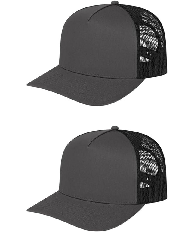 Cap America i3039 Classic 5 Panel Mid Profile Structured Trucker Mesh Back Cap w/ & Adjustable Snapback